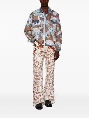 NEW EARTHLING VIP student denim pants in white